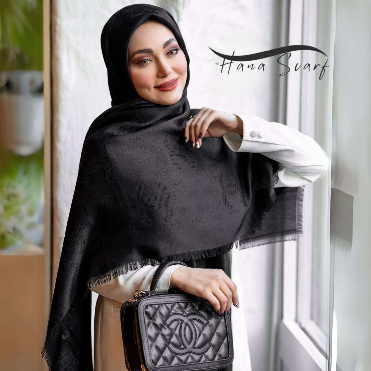 روسری مشکی محرمی طرح شنل