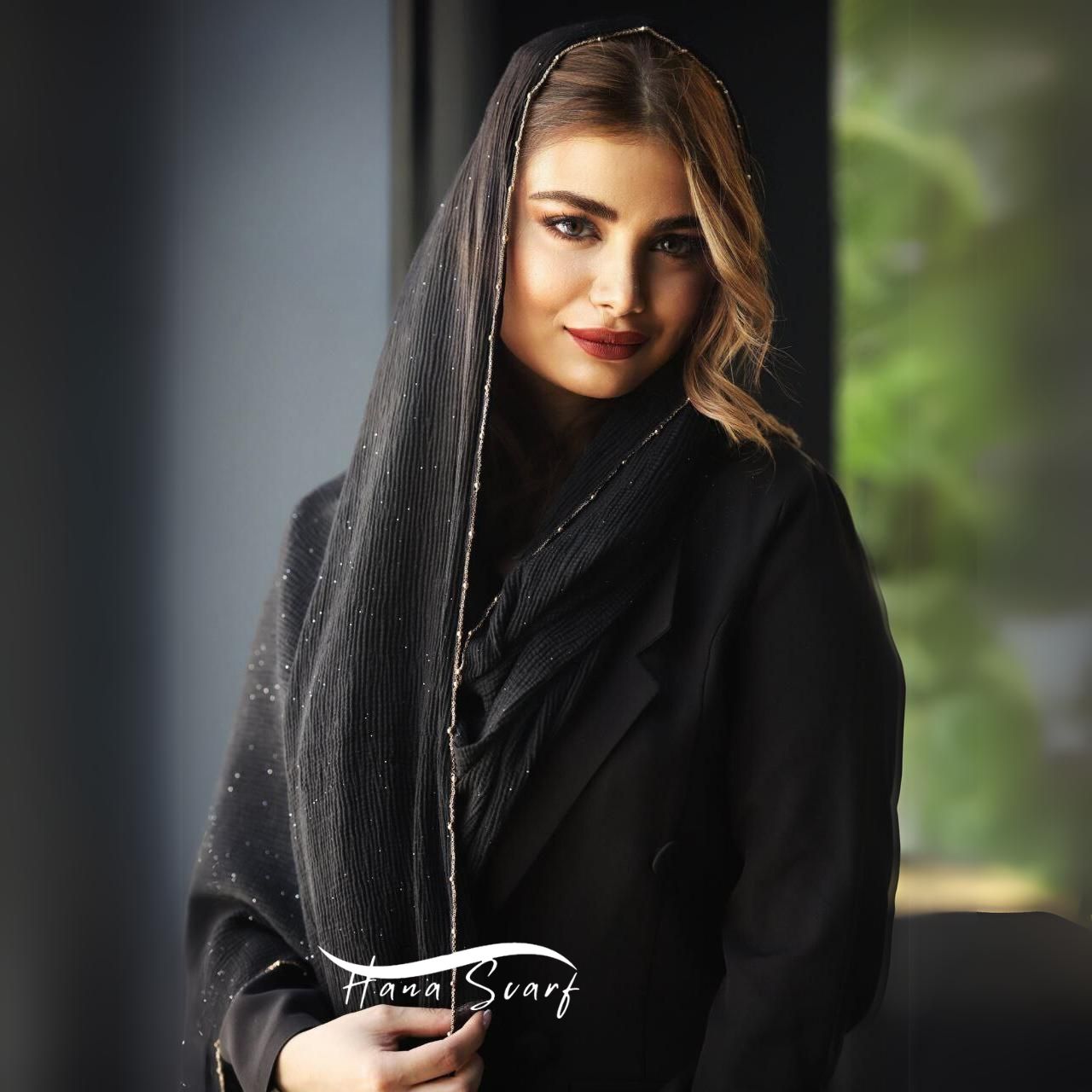 شال مشکی محرمی نخی وارداتی اورجینال