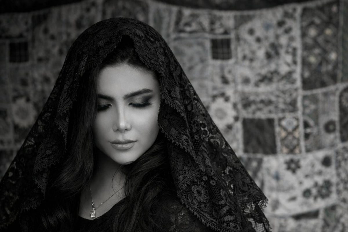 روسری مشکی گیپور اصل
